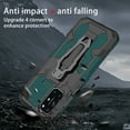 thumbnail image 4 of Allytech OnePlus Nord N200 5G Case 2021, Rugged Military Grade Protective Shockproof Build-in Kickstand Back Clamp Anti-scratch Case Cover Shell for OnePlus Nord N200 5G - Darkgreen, 4 of 7