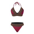 thumbnail image 4 of Bikini Sets For Women Off Shoulder And Off Back Spicy Girl With Elasticity Halterneck Split Beachwear Swimsuits, 4 of 5