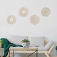 thumbnail image 2 of Mandala Wooden Wall Art Set of 4, Tribal Themed Floral Leafy Trellis Mesh, Birch Plywood Rustic Wall Art Accent for Hallway Bedroom Living Room and Offices, 11,4" X 11,4" X 0.1", by Ambesonne, 2 of 4