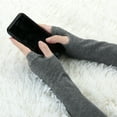 thumbnail image 4 of INSPIRE CHIC Women's Fingerless Elastic Winter Thick Arm Warmers Gloves Gray, 4 of 6