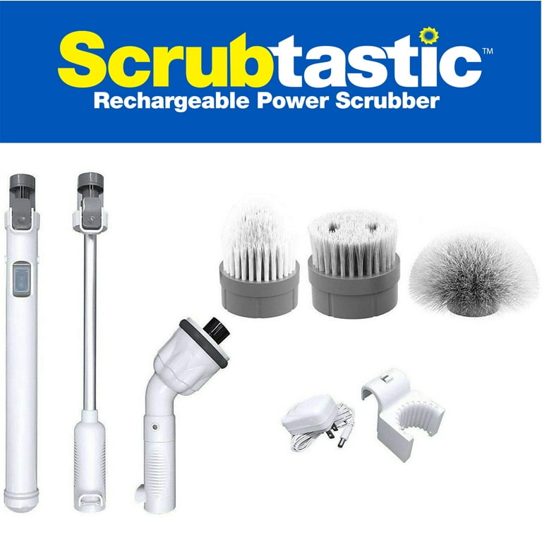 Bell + Howell Scrubtastic Max 2 Brush Heads Electric Rechargeable