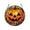 C010- Style J, variant on Stained Glass Window Hanging Halloween Pumpkin Decor 6 Inch Round Acrylic Sun Catchers for Windows, Creepy Halloween Decorations for Halloween House Decor Indoor Window, Halloween