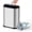 Silver, variant on KSSKSS 2.1 Gallon / 8L Slim Bathroom Trash Can, Press Top Lid with Removable Inner Bucket, Compact Garbage Can for Bathroom, Bedroom– White