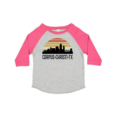 

Inktastic Corpus Christi Texas Skyline Retro Gift Toddler Boy or Toddler Girl T-Shirt