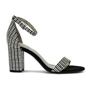 Bandolino Women's Armory2 Sandals in Black white, 6.5 US