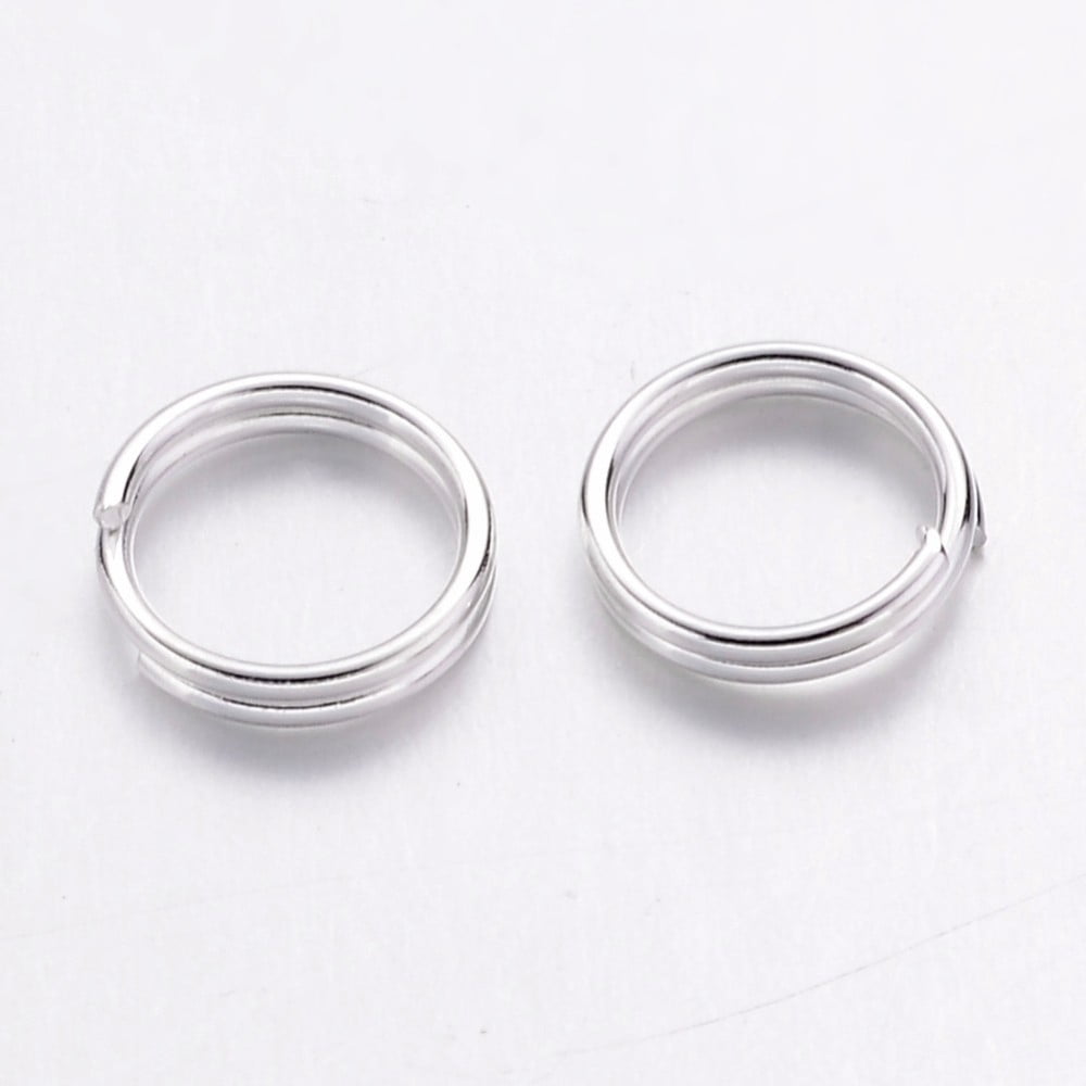 1000gs Iron Split Rings Double Loops Jump Rings Cadmium Free & Lead Free Silver color 7x1.4mm about 6.3mm inner diameter about 12000pcs/1000g