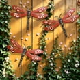 thumbnail image 4 of Gifts onlyliua Vintage Wrought Iron Dragonfly Wall Art Outdoor Garden Hanging Decorative Accent For Porch Balcony Gate Rustic Metal Butterfly Dragonflies Wall Sculpture Yard Decor, 4 of 6