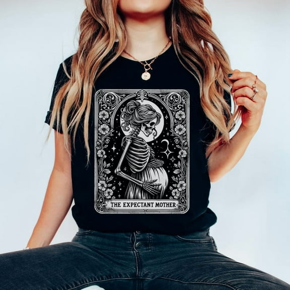 Pregnancy Announcement Shirt, Baby Reveal Tarot Card Shirt, Halloween Mama to Be Gift, Expectant Future Mom Mother Shirt