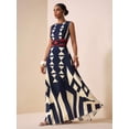 thumbnail image 3 of Multicolor Geometric Print Sleeveless Maxi Dress For Summer Festival, Vacation, Beach, Street Style, 3 of 8