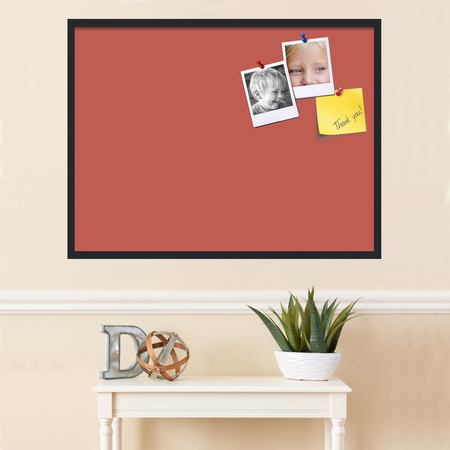 PinPix 40x30 Custom Cork Bulletin Board Crimson Pastel Poster Board Has a Fabric Style Canvas Finish, Framed in Crimson Pastel, by ArtToFrames (PinPix-1807)