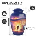 thumbnail image 2 of Yatskia Fire Fighter Purple Little Funeral Keepsake Urns for Human Ashes Adult Man, Large Cremation Urn for Ashes for Women, (Classic 10 Inch and 3 Inch), 2 of 8