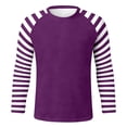 thumbnail image 6 of Mens Striped Long Sleeve Crew Neck T Shirt Casual Basic Top Tee Shirt Clothes, 6 of 6