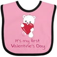 thumbnail image 3 of Inktastic It's My First Valentine's Day Boys or Girls Baby Bib, 3 of 4