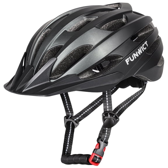 FUNWICT Lightweight Bike Helmet with Visor for Adults Men Women, Adjustable Fit, Breathable Road MTB Cycling Helmet for Ebike Scooter