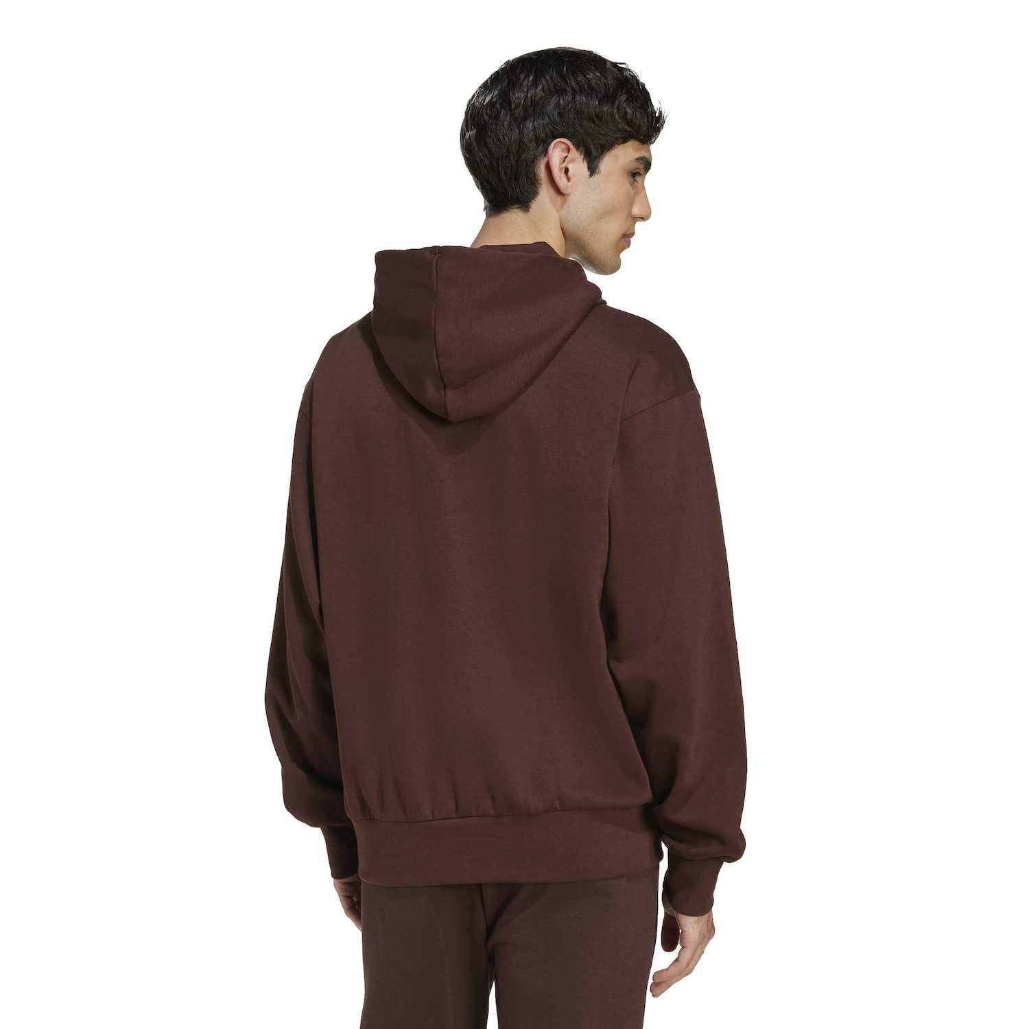 Men's adidas Feel Cozy Pullover Fleece Hoodie Color: Shadow Brown Size: S