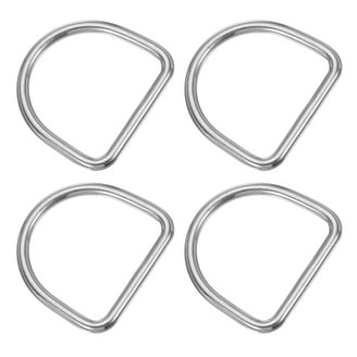 Aicosineg 2.36" OD Stainless Steel O-Rings (2 Pack) - 0.31" Thickness, Welded Round Rings For Crafts, Leashes, Hardware