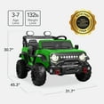 thumbnail image 2 of Best Choice Products Kids 24V 2-Seater Electric Ride-On Car Truck w/ Parent Control, Bluetooth, LED Lights - Kelly Green, 2 of 9