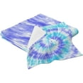 thumbnail image 2 of Tie Dye Purple Blue Spiral Cotton Towel Set 2 Piece, 1 Bath Towels 1 Washcloth, Soft Fast Dry Absorbent Face Hand Towel for Bathroom Hotel Gym Spa and Beach, 2 of 7