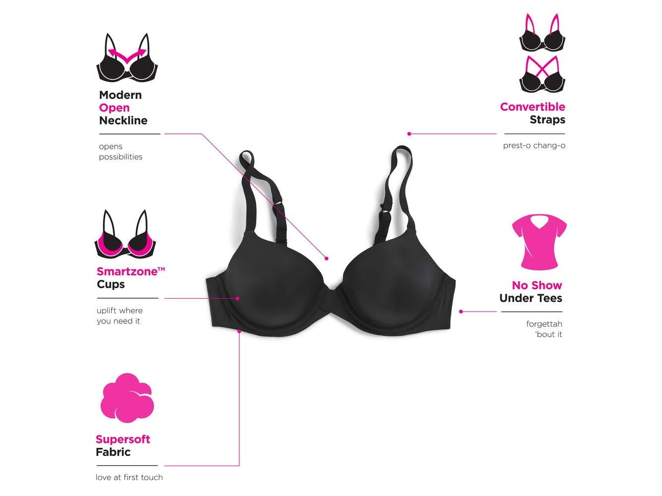 Maidenform Maidenform Women's One Fab Fit 2.0 Everyday Modern Demi