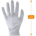 3 Pairs White Cotton Gloves for Dry Hands Eczema SPA Moisturizing
