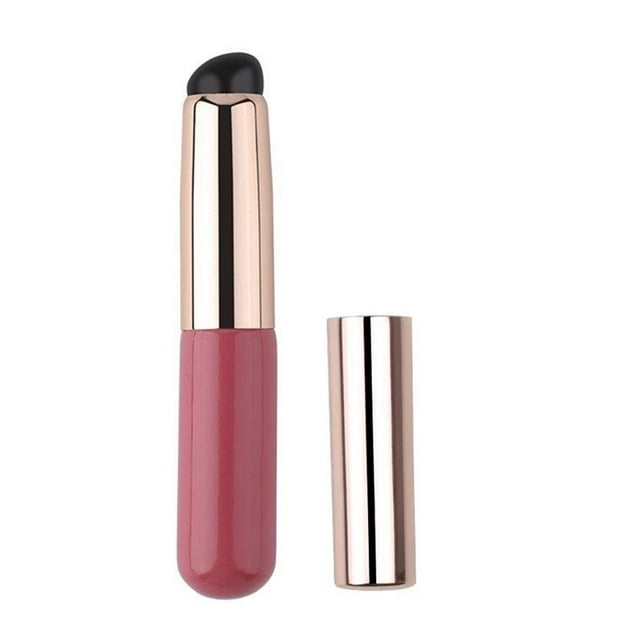 Silicone Lip Brush With Cover Soft Round Head Makeup Brush Lipstick Applicator Multifunctional