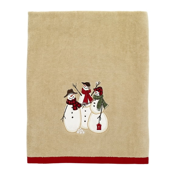 Avanti Holiday Snowmen Gathering Bath Towel