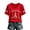 Red, variant on Womens Short Sleeve Shirts V Neck Lake T Shirts Ontario Graphic Tees for Women Maple Leaf Sleeve Print Retro Summer Tops