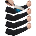 thumbnail image 1 of Protectores de brazos Geyoga con mangas resistentes a cortes, 2 pares, negros, 1 of 6