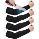 thumbnail image 1 of Protectores de brazos Geyoga con mangas resistentes a cortes, 2 pares, negros, 1 of 6