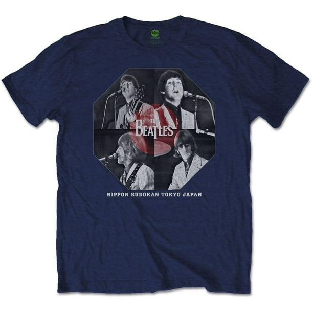 The Beatles - Camiseta Budokan Octágono para Adultos Unisex (Azul Marino)