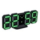 thumbnail image 1 of Toystoory Reloj de pared LED 3D, reloj de Digital de diseño moderno, alarma, luz nocturna, reloj de pared Saat para decoración de sala de Iluminación y accesorios verde, 1 of 2