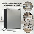 thumbnail image 4 of Igloo 2.6 Cu.Ft. Compact Refrigerator with Freezer, Platinum, 2 Shelves, 4 of 7