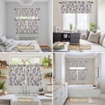 thumbnail image 6 of Vintage Purple Flower Kitchen Curtains Sets for Windows 36 Inch Length, Farmhouse Botanical Floral Retro Rod Pocket Window Treatments Tier Curtains and Valances Set for Bedroom/Bathroom, 6 of 8