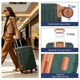 thumbnail image 4 of NiceTravel 5-Piece Luggage Set, Hard Shell Suitcases with Spinner Wheels,TSA Lock,Travel Tote Bag & Cosmetic Pouch, Green, 4 of 6