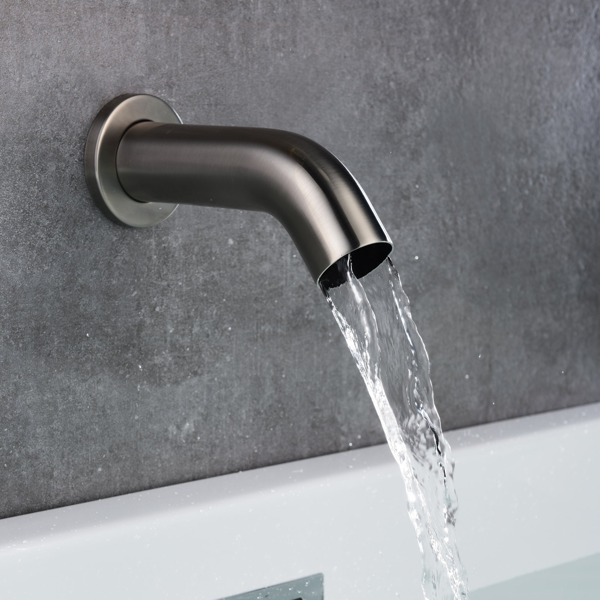 SUMERAIN Brushed Nickel Shower Faucet Set with Tub Spout, Rainfall Shower System with 8 Inches Rain Shower and Handheld