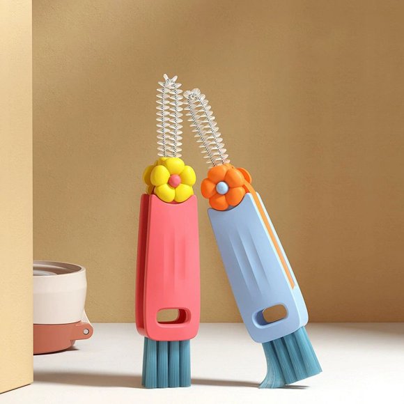 SHTUUYINGG 2pcs Trois-en-un Brosse de Nettoyage de Rainure de Tablier