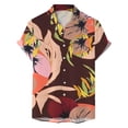 thumbnail image 5 of UAYOTSE Mens Button Down Short Sleeve Shirts Summer Beach Vacation Untucked Casual Tops Shirt,Sizes 5XL, 5 of 7