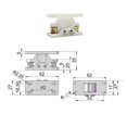 thumbnail image 3 of Heavy-Duty Door Stopper with Spring Lock Mechanism - Versatile Plastic and Zinc Alloy Bumper for Doors, Cabinets, and Drawers - Easy Installation with Included Screws - Available in White and Various, 3 of 5