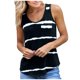 thumbnail image 1 of Lilgiuy Sales - Camiseta sin mangas con cuello halter a rayas para mujer, con dobladillo fluido, sin mangas, para verano, para el tiempo libre, con bolsillo, ropa deportiva para el hogar, 1 of 7
