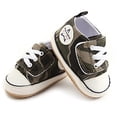 thumbnail image 5 of WILLFUN Baby Boys Girls High-Top Ankle Canvas Sneakers Toddler Soft Rubber Sole Infant Crib Shoes(6-12 Months Infant,Army Green), 5 of 5