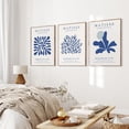 thumbnail image 5 of Henri Matisse Wall Art Prints Set of 3 Blue Abstract Matisse Canvas Wall Decor Aesthetic Wall Art Blue Minimalist Pictures Matisse Exhibition Poster Boho Artwork for Room Bedroom 12x16 Inch Unframed, 5 of 6