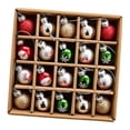 thumbnail image 4 of Juego surtido de 20 bolas navideñas colgantes de cristal resistente muñeco de nieve de colores, 4 of 9