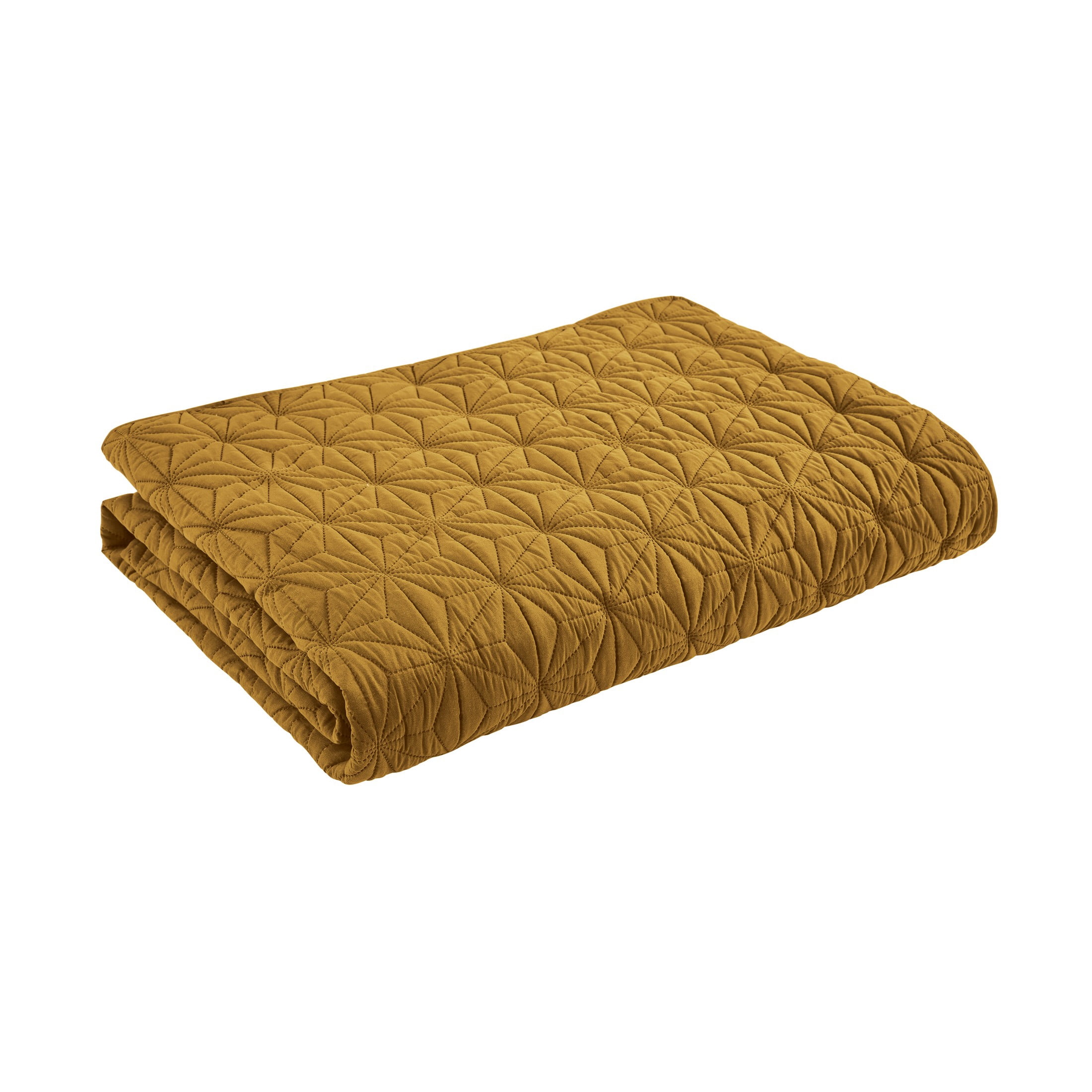 VCNY Home Kaleidoscope 3-Piece Gold Geometric Quilt Set, Full/Queen, Adult, Unisex