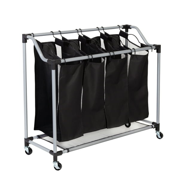 Honey Can Do Deluxe Quad Laundry Sorter, Mesh Bags