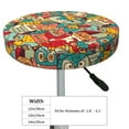 thumbnail image 2 of Goofa Funny Owl Bird Printed Stool Covers Round, Waterproof Round Bar Stool Covers Anti-Slip Round Bar Stool Seat Cover with Elastic Bands Durable -12 inch, 2 of 7