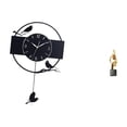 thumbnail image 1 of Reloj De Pared Minimalista Con Forma De Pájaro Y Estatua De Arte Abstracto. Combinación De Reloj Decorativo Colgante De Acrílico Y Figura De Resina Para La Decoración Del Estudio, La Sala, 1 of 8
