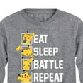 thumbnail image 3 of Pokémon - Eat Sleep Battle Repeat - Youth Long Sleeve Graphic T- Shirt, 3 of 5