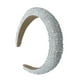 thumbnail image 1 of Sonducket Diademas con cuentas de cristal con purpurina, tocado de punto Flexible para el cabello, tocado para mujer, fiesta, colorido brillante Accesorio para el cabello Blanco Sonducket AP010971-01B, 1 of 5
