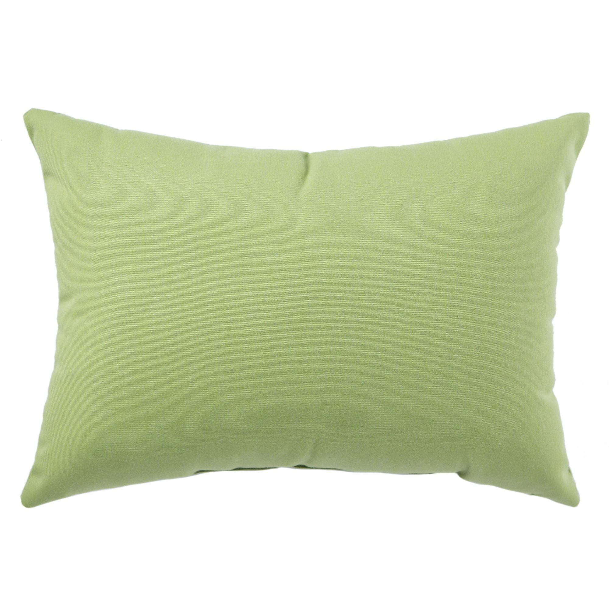 18" Lime Green Solid Outdoor Patio Rectangular Throw Pillow