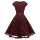 thumbnail image 1 of Gibobby Vestido sexy para fiesta Vestido de mujer con cuello de encaje vintage y cintura metida con encaje(Rojo,CH), 1 of 3